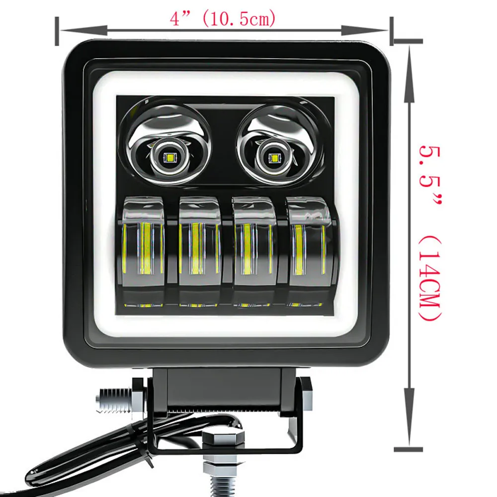 Автомобильная система 4-дюймовая квадратная светодиодная фара рабосветильник