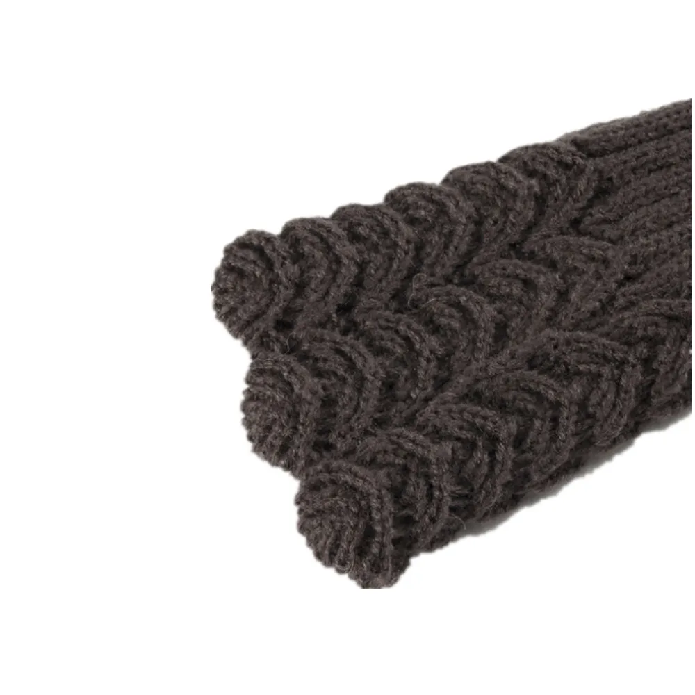 

Unisex Men Ladies Fingerless Gloves Winter Warm Soft Knitted Mittens