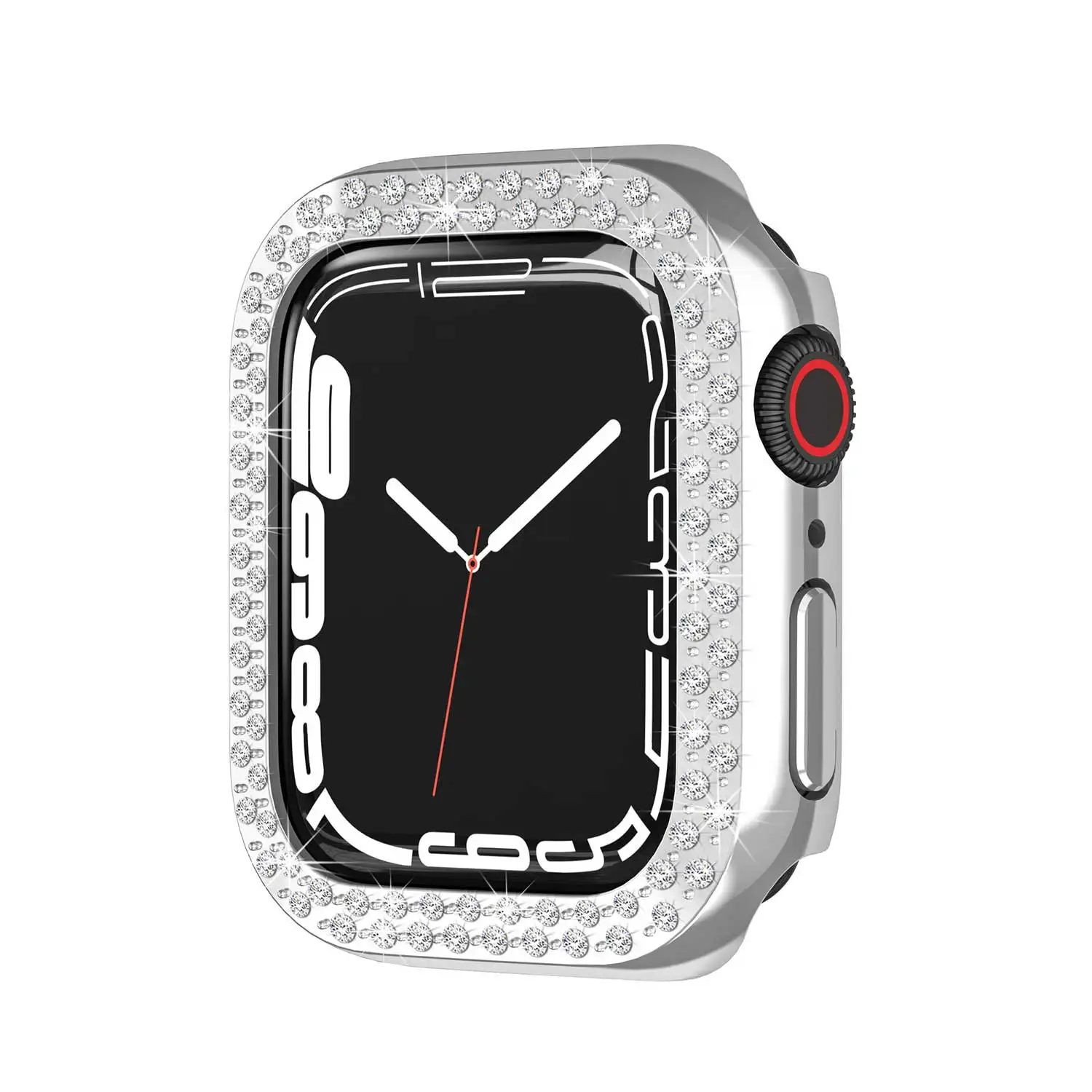 Алмазный чехол для Apple Watch 7 41 мм 45 мм 44 мм 40 мм 42 мм 38 мм аксессуары Bling Bumper Protector Cover iWatch series 3 4 5 6 se on.
