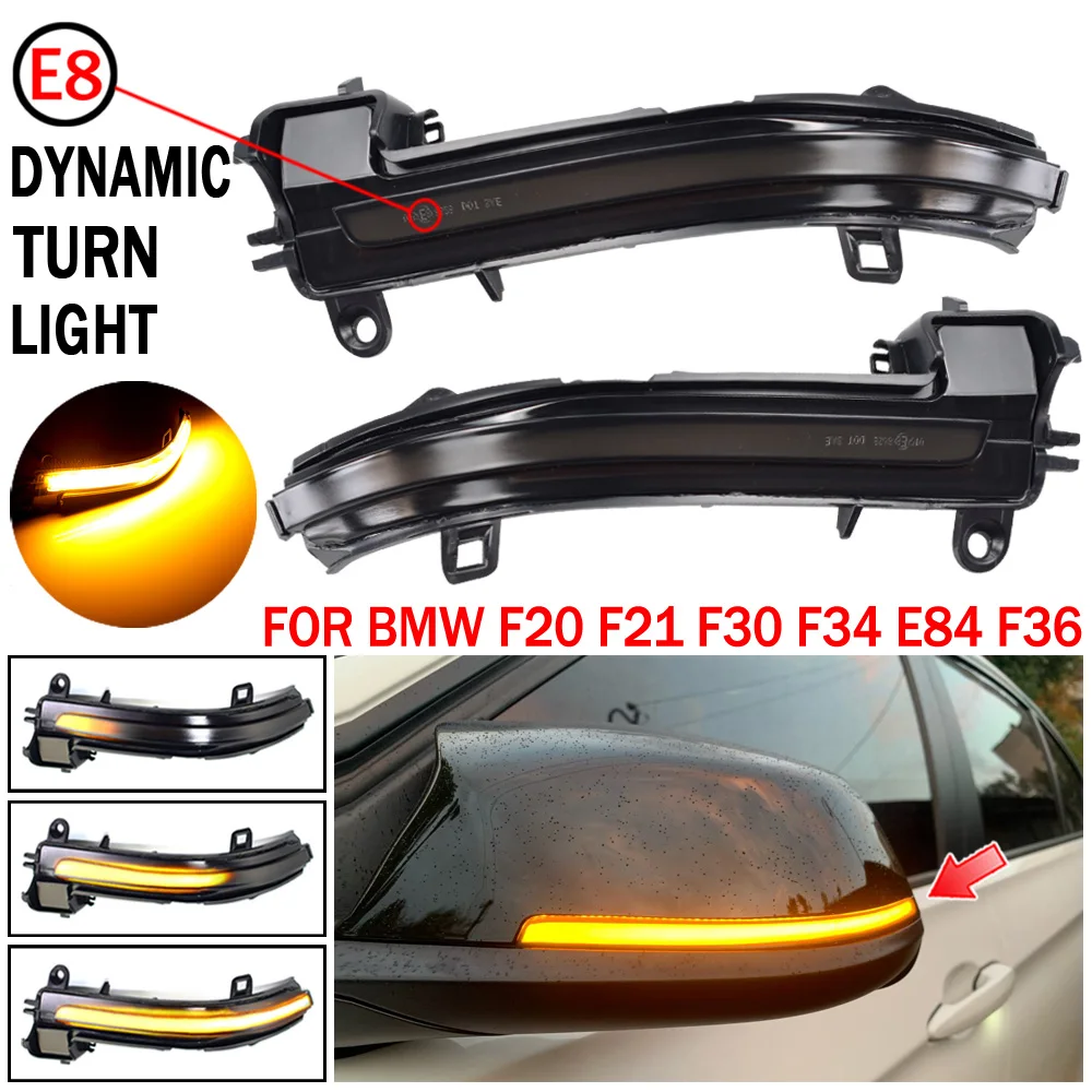 

2pcs Dynamic Turn Signal Light LED Side Rearview Mirror Sequential Indicator Blinker Lamp For BMW 2 Series F22 F23 2014-2017