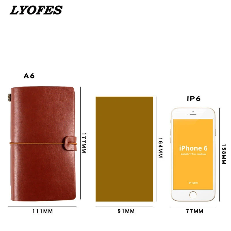 

A6 Journal Notebook Daily PU Leather Stationery Gifts Vintage Sketchbook Planner Office Travel Notebooks School Supplies
