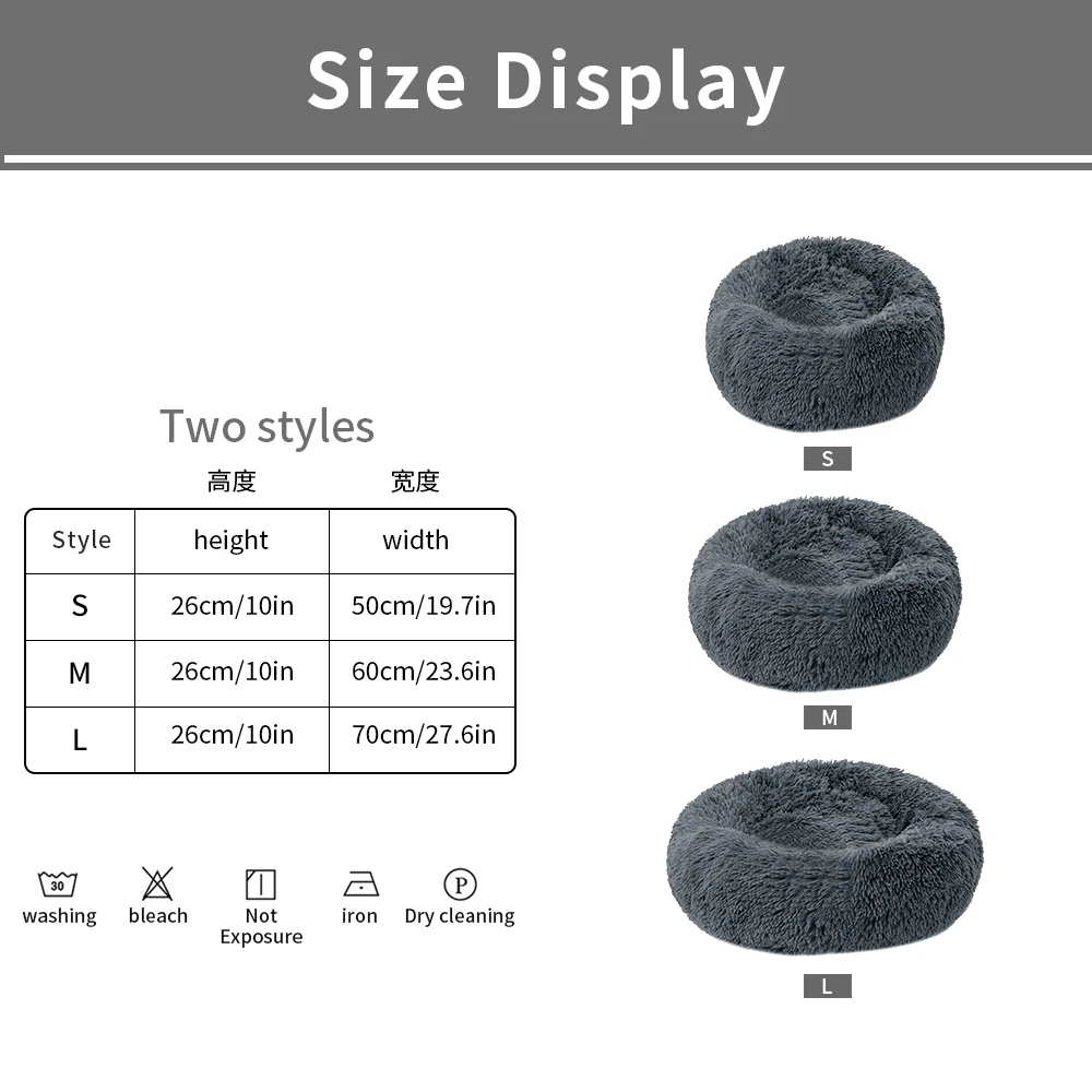 

Cat Bed Super Soft Washable Long Plush Pet Kennel Deep Sleep Dog House Velvet Mats Sofa For Dog Basket Pet Cat Bed Drop shipping