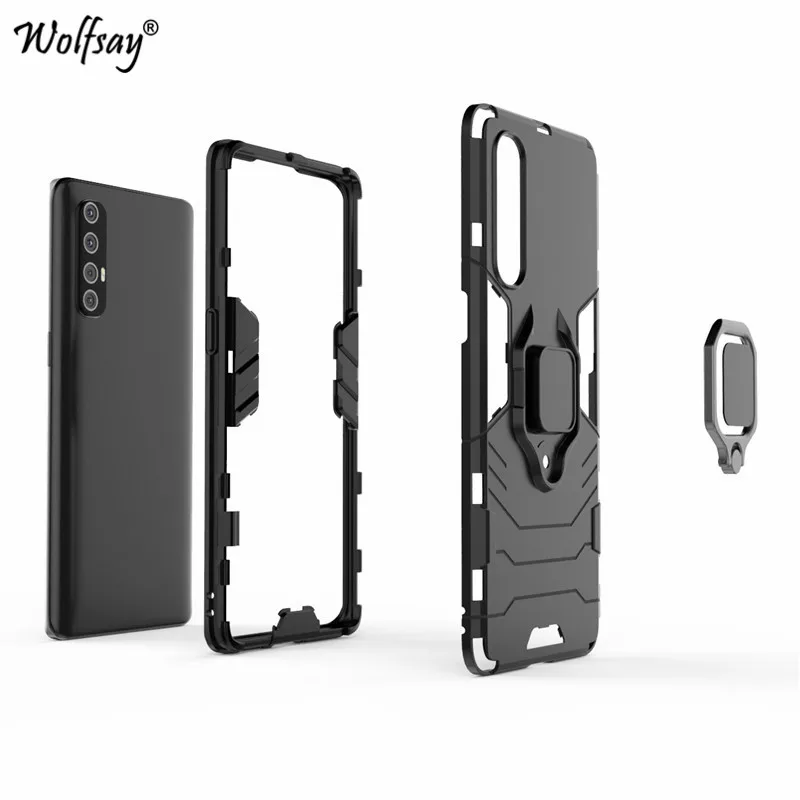 for oppo reno3 pro case for shockproof armor silicone cover pc phone case for oppo reno3 pro protective cover for oppo reno3 pro free global shipping