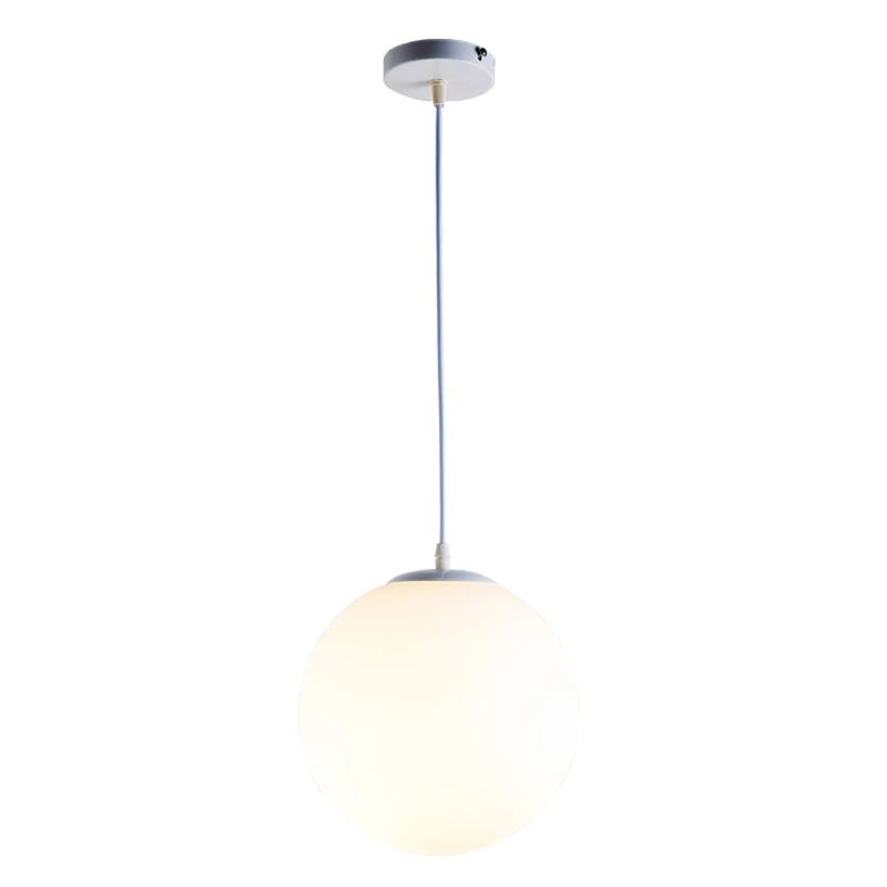 Vidrio blanco moderno bola colgante de luz moderna simple 3 cabeza 5 cabeza combinación lámpara colgante decoración industrial casa iluminación LED lámpara LED