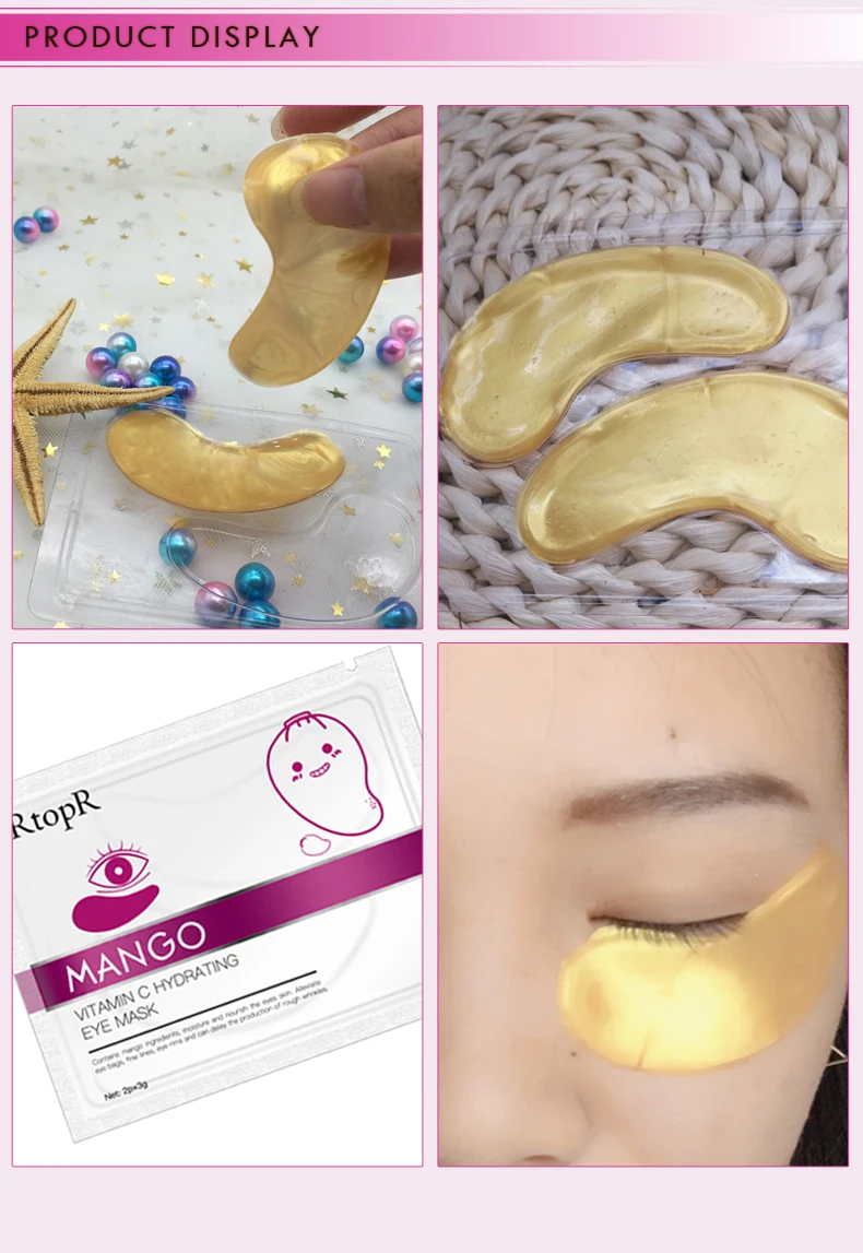 10 упаковок увлажняющая маска для глаз с витамином С манго против морщин