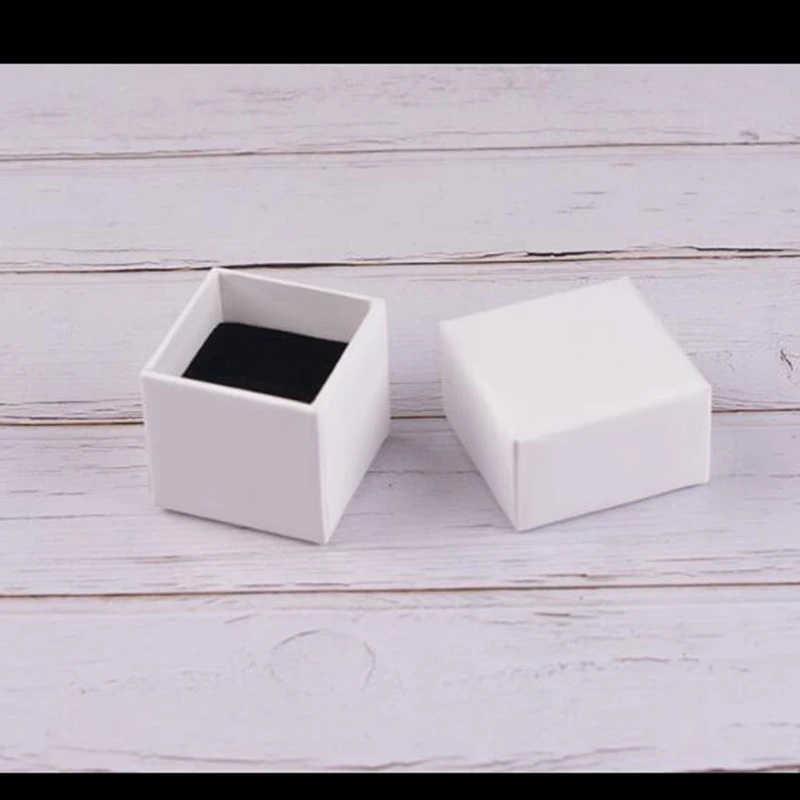 Бумажная Подарочная коробка для украшений винтажная белая ожерелий браслетов