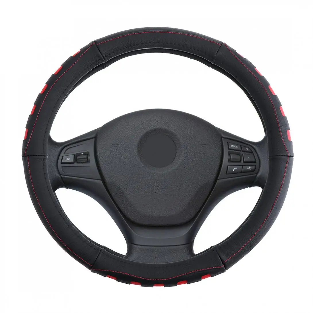 M 38 см Универсальный кожаный чехол рулевого колеса автомобиля Мода выдолбленный