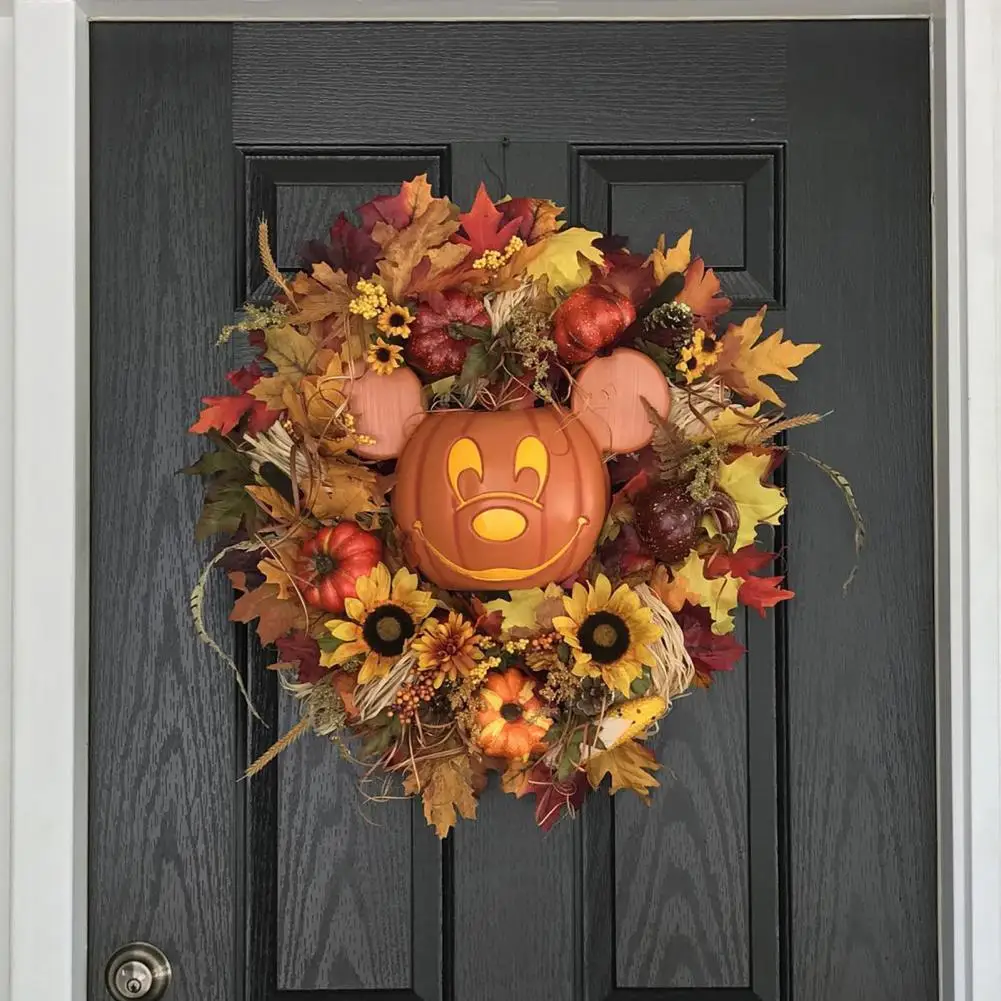 Guirnalda de flores para porche, decoraci&oacute;n de puerta delantera, f&aacute;cil de instalar, bonita, ligera, para oto&ntilde;o-0