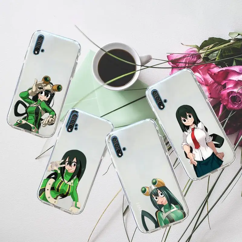 

Tsuyu Asui My hero academia Phone Case Transparent for Huawei honor P mate 40 20 30 10 50 i 9 x mate pro lite 8a