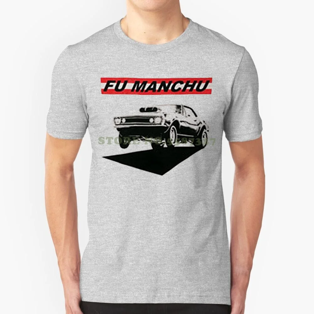 

T Shirts Hot sale Brand Clothes Slim Fit Printing Fu Manchu Men's Muscle Slim Fit T Shirt Silver