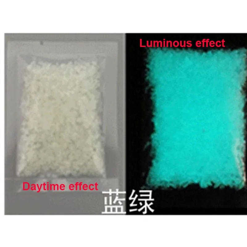 Blue Green DIY светящиеся гравия фосфоресцирующий песок Романтический Небесно-Голубой аквариум флуоресцентные частицы Новогоднее украшение для вечеринки - Цвет: Blue Green