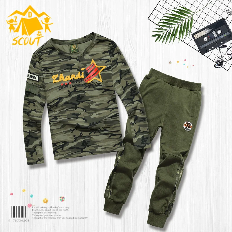 Детская одежда Одежда для мальчиков Камуфляжный бренд красивая рубашка с