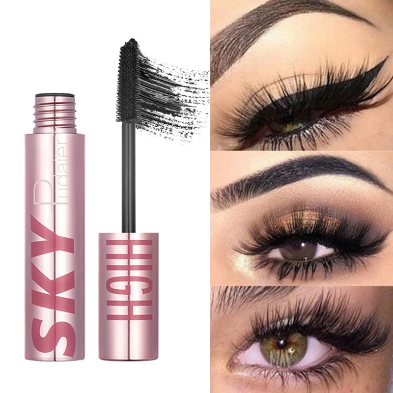 4D шелковое волокно Тушь объемное наращивание ресниц косметика