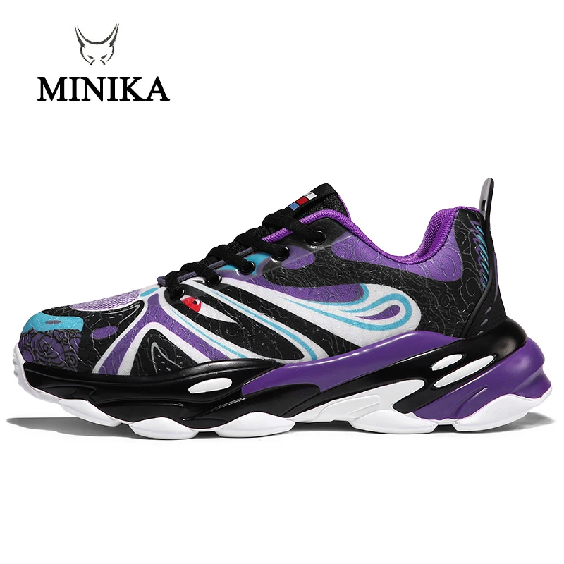 Осенняя фиолетовая спортивная обувь для мужчин Balenci aca кроссовки увеличивающие