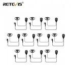 10 шт. d-образный Заушник портативная рация с наушниками гарнитура PTT для Retevis H777RT22 для TYT для Kenwood Baofeng UV-5R UV82 GT-3 радио