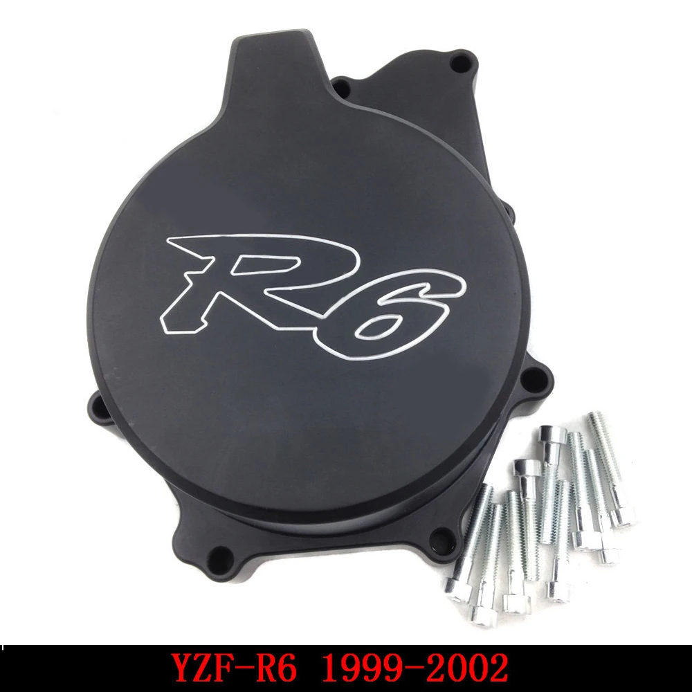 Подходит для Yamaha YZFR6 YZF R6 1999 2000 2001 2002 крышка статора двигателя мотоцикла черная