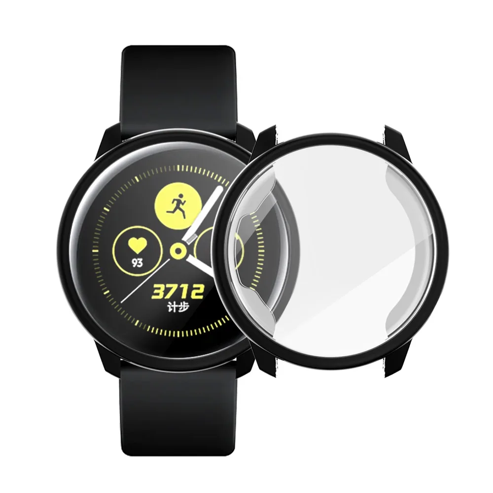 Watch case for Samsung galaxy watch active 1 cover silicone Screen Protection Case Full coverage Smart Watch Bumper Accessories