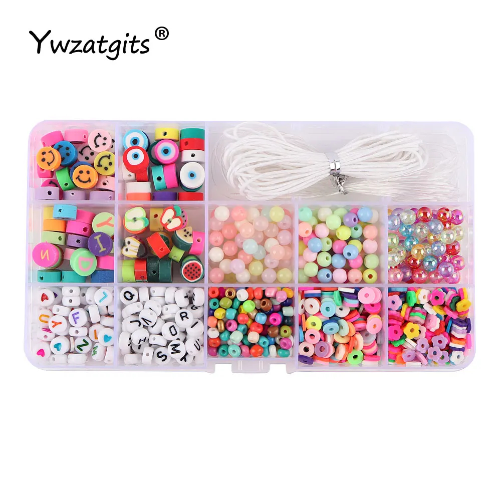 

1 Набор, бусины из полимерной глины для изготовления ожерелья