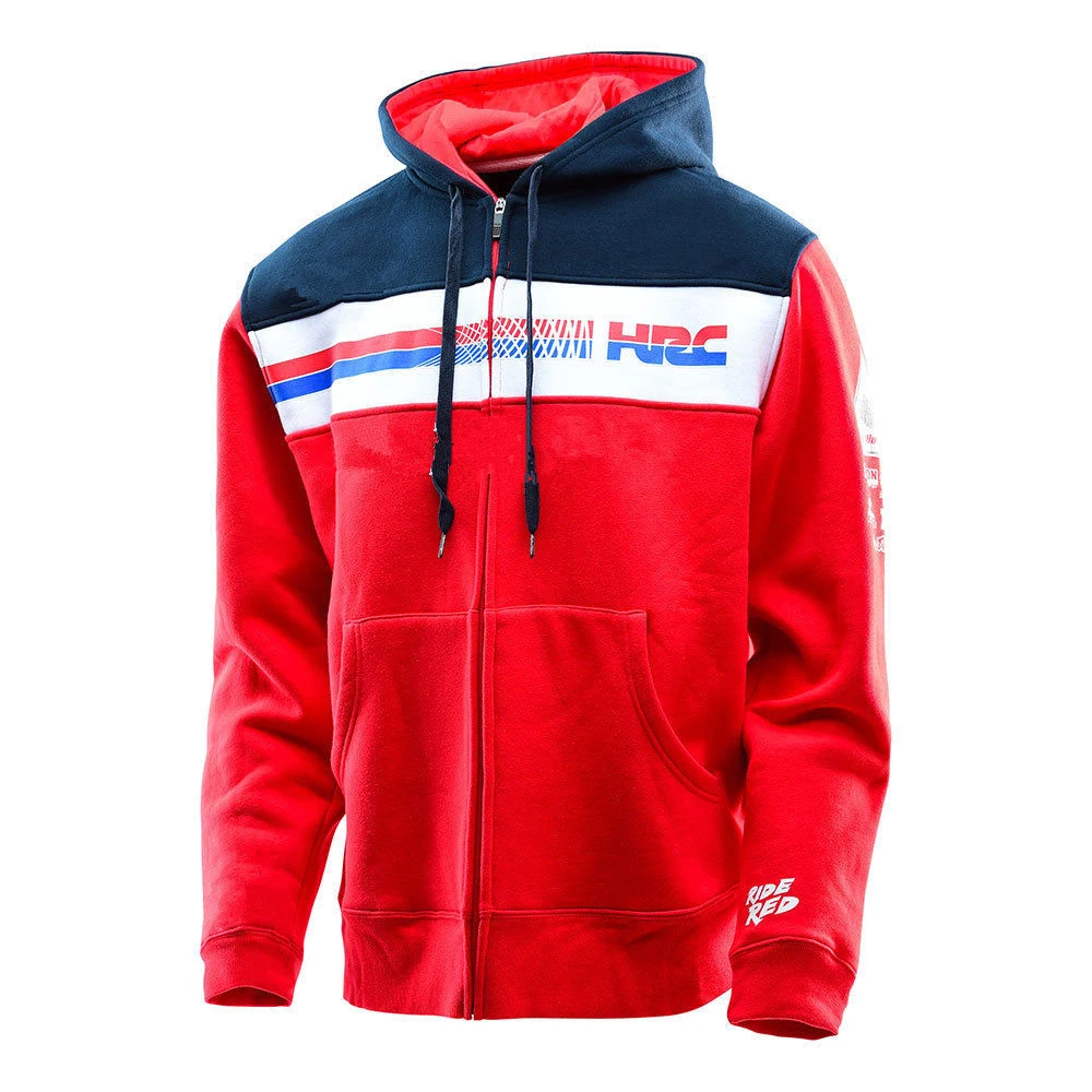 

Hot Sales!Motorcycle Hoodie For Honda Motorsports Motorbike Casual Sweatshirt Mens Red Outdoor sports With zipper