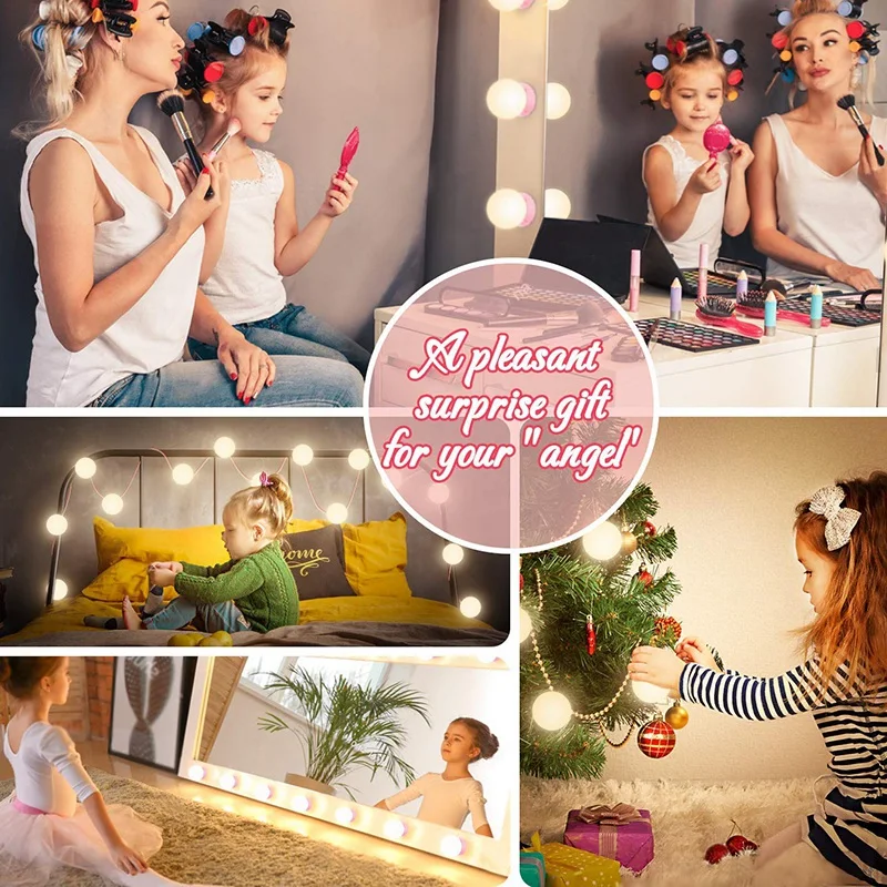 New Vanity Lights LED Mirror with 14 Adjustable and Dimmable Bulbs Light for Makeup Stick | Лампы и освещение