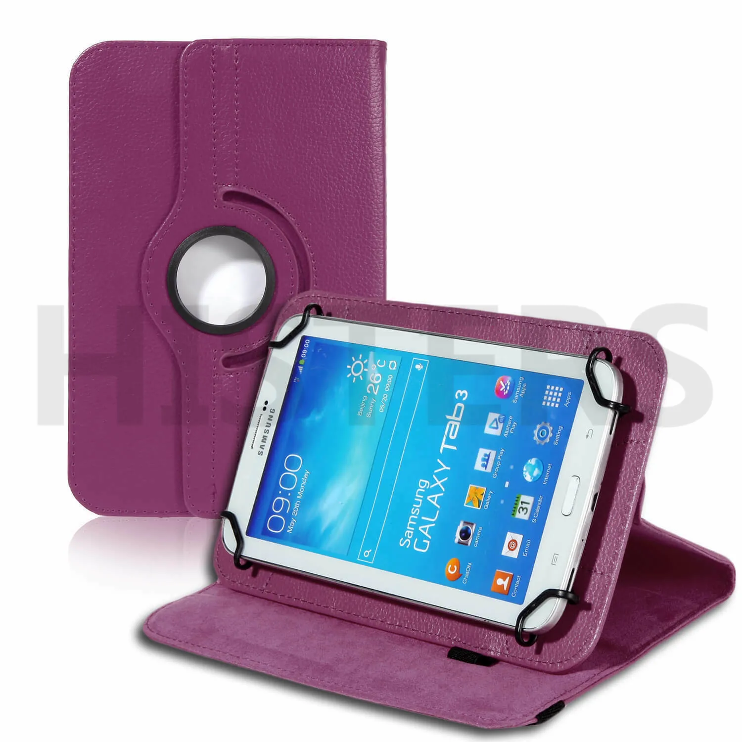 Style 3-PURPLE " дюймовый планшет универсальный чехол для Prestigio Grace 3738 3758 3768 3778 3848 3868 3878 5588 3318 3118 3g 4G 360 градусов вращающийся - Цвет: Style 3-PURPLE