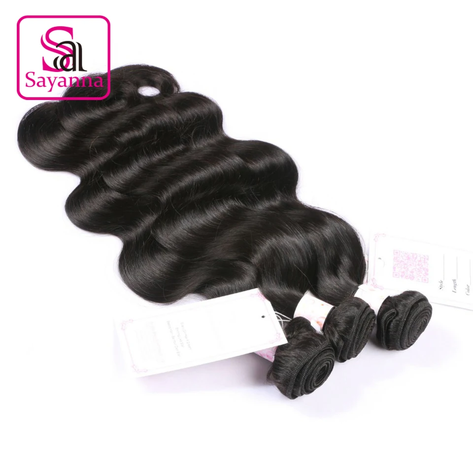 

Body Wave Bundles Brazilian Hair Bundles 3 PCS Human Hair Bundles Natural Color Hair Weave Bundles 10"-30"Remy Hair Extensions