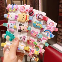 10pcsset baby cute unicorn hairpins cartoon fruit animal baby hair clips infant baby headdress birthday gifts for babies girls