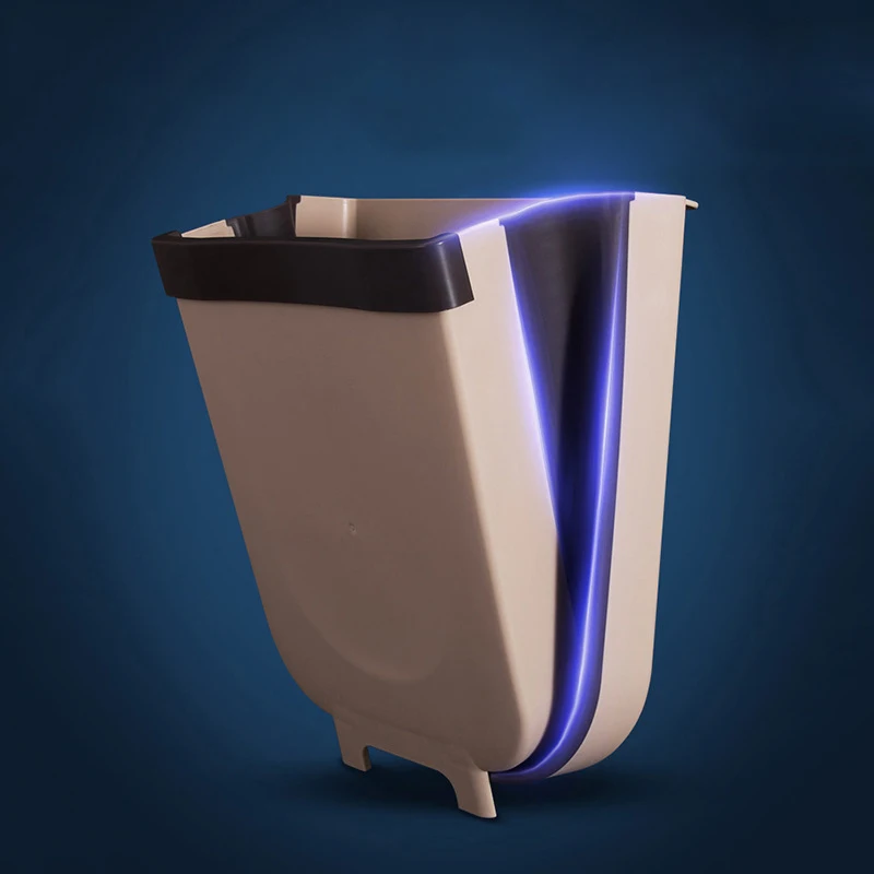 Складная мусорная корзина подвесная на дверцу кухонного шкафа для ванной