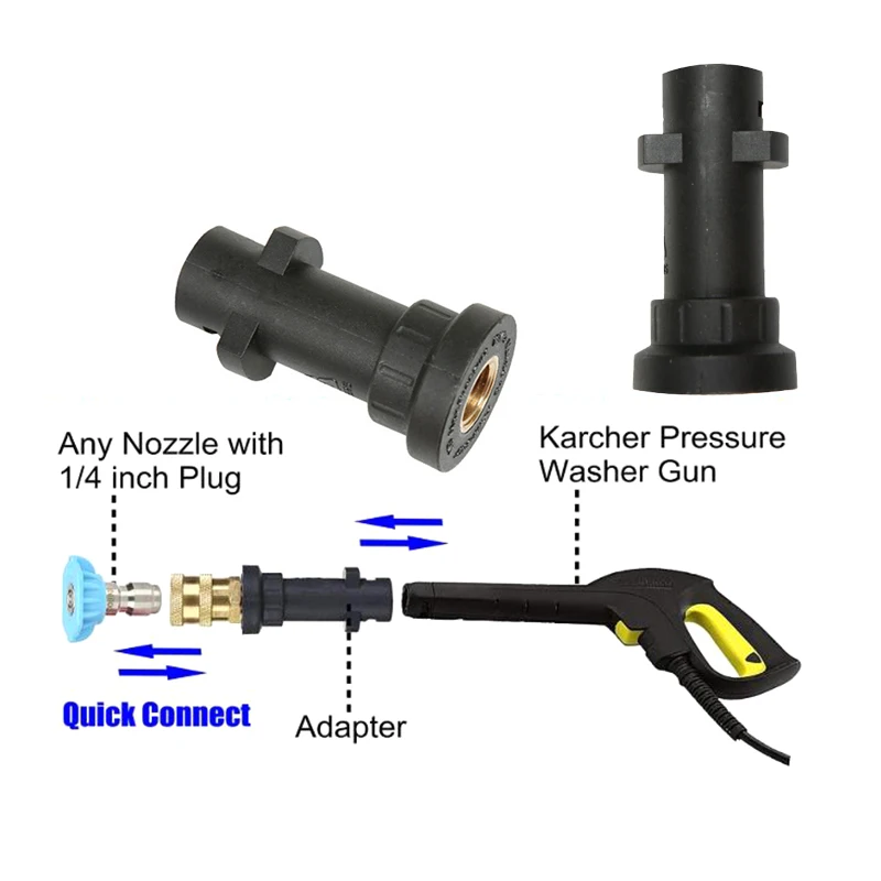 

High Quality Nozzle Adaptor For Karcher K2~K7 Washing Gun Foamer Jet Spear Connetor 1Pcs