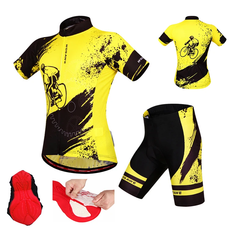 WOSAWE Мужские мотоциклетные наборы Топы с коротким рукавом Велоспорт Джерси