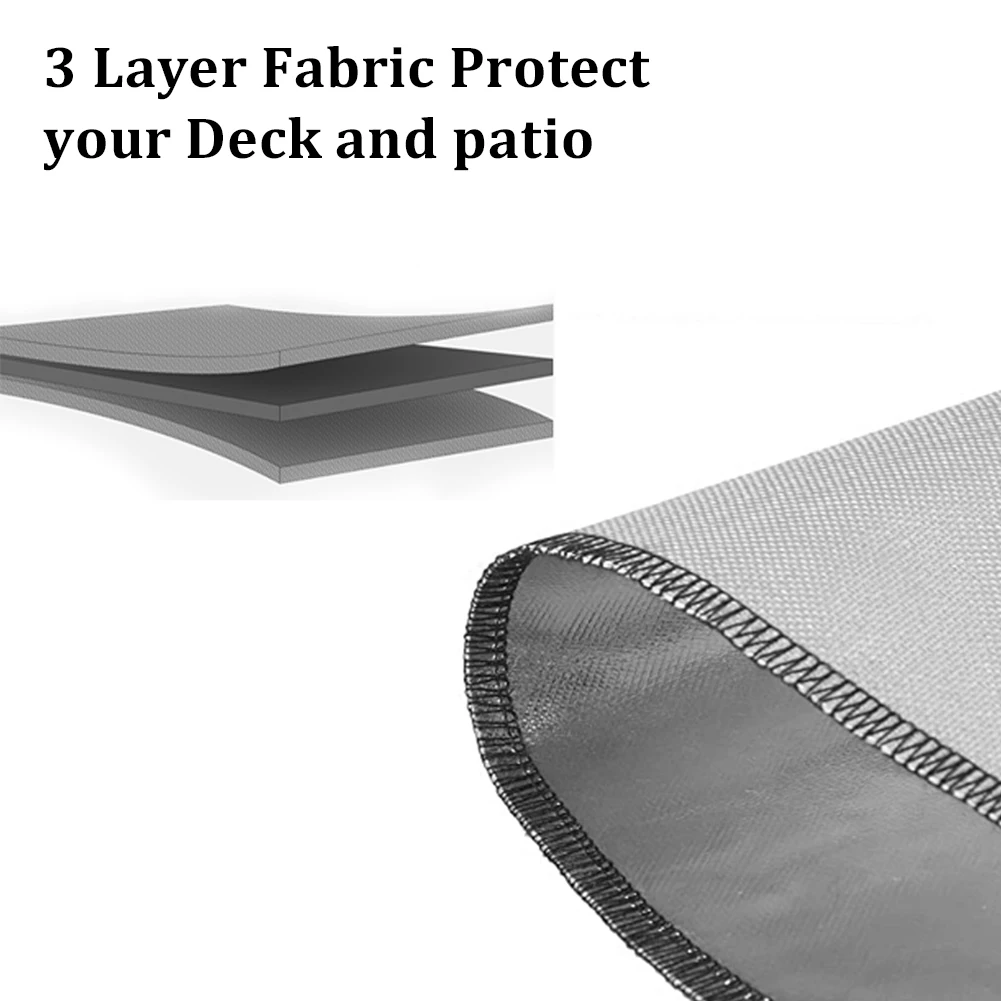 

24 Inch Fire Pit Mat Fireproof Mat Barbecue Deck Protection Mat Fire-Resistant Round Lawn Protection Mat Camping Garden Supplies