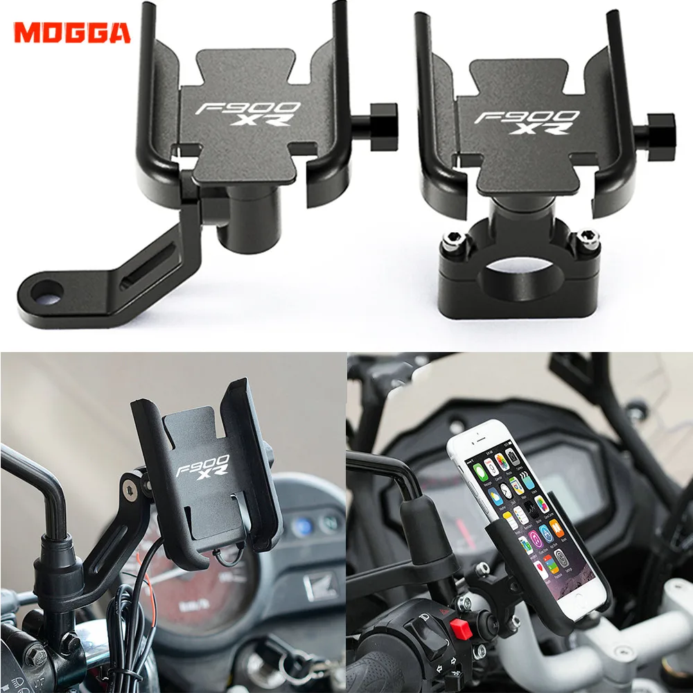 

F900XR logo For Modified Mobile Phone Holder Motorcycle Bicycle Handlebar GPS Stand Accessories For BMW F900XR F 900 F900 XR