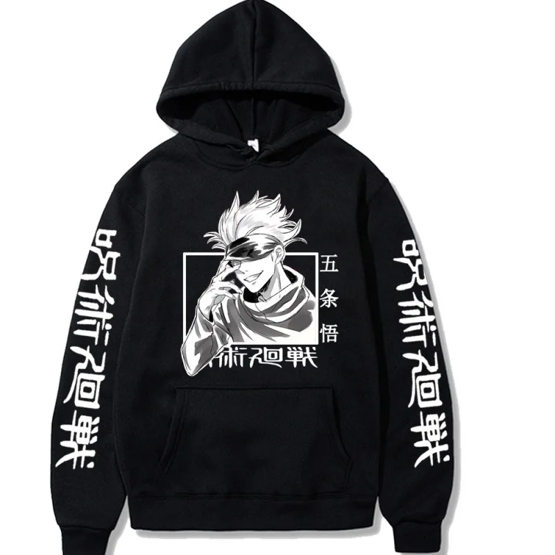 

2021 New Arrival Jujutsu Kaisen Hoodie Hip Hop Anime Pullovers Tops Loose Long Sleeves Autumn Men/Women Clothes
