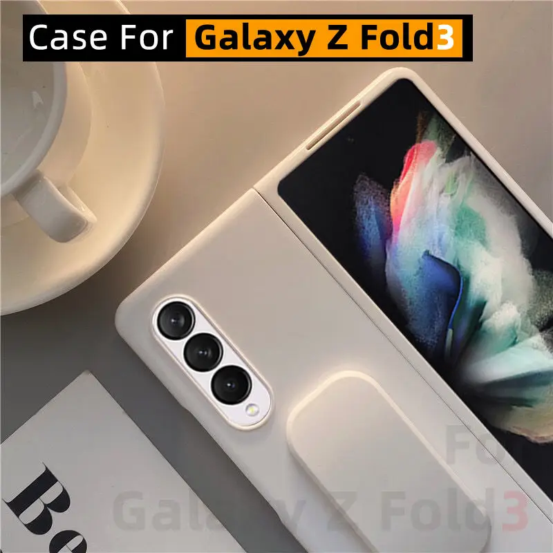 for samsung galaxy z fold3 casegalaxy z fold 3 5g case pc material with phone bracket free global shipping