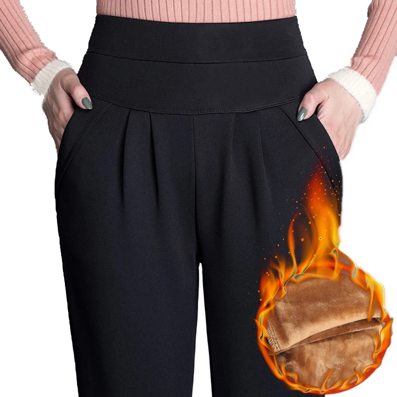 LPOWSS женские пикантные Легинсы зимние леггинсы с высокой талией теплые бархатные