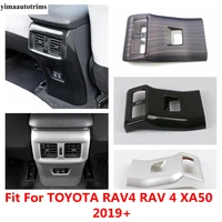 rear armrest box air conditioning ac outlet vent anti kick panel cover trim accessories for toyota rav4 rav 4 xa50 2019 2022