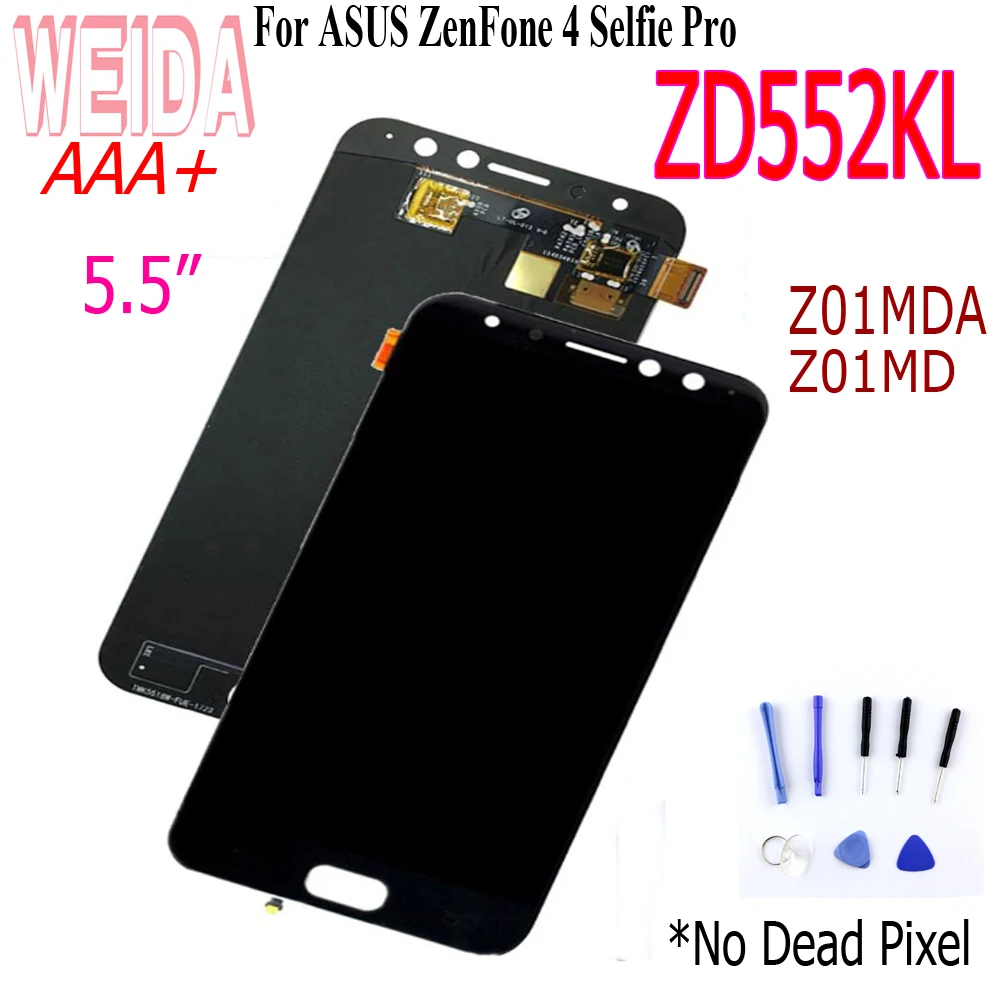 ЖК дисплей WEIDA 5 дюйма для ASUS ZenFone 4 Selfie Pro ZD552KL сенсорный экран с дигитайзером в
