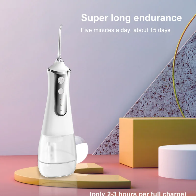 

2021 Oral Irrigator Rechargeable Water Flosser Dental Water Jet 350ML Water Tank Teeth Cleaner Floss Tooth Oral Hygiene