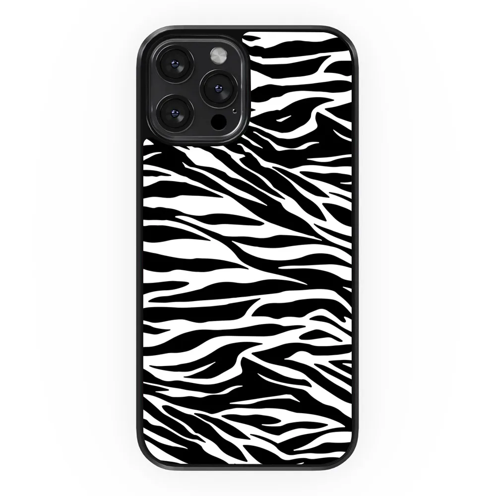 

The zebra grain Black White Case For Iphone 11 12 13 Pro Max X Xs Xr 7 8 Plus 6 6S Black Aesthetic Outterbox Power Phone Cover