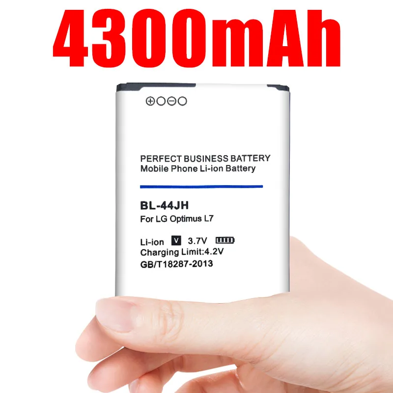 Аккумулятор BL44JH для LG Optimus L4 II E440 L5 E460 E455 MS770 L7 P700 P705 4300 мА/ч|Аккумуляторы мобильных