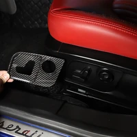 for maserati levante ghibli quattroporte 2016 2021 real carbon fiber car seat decorative panel stickers car accessories