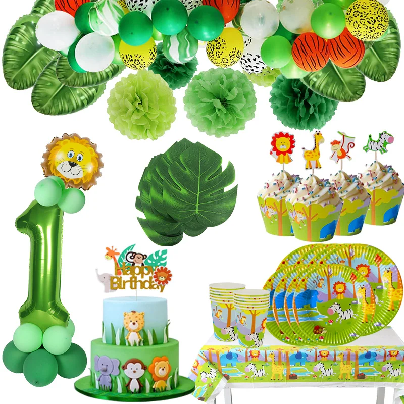День рождения вечерние ринка в джунглях детская комната Ранняя вечеринка