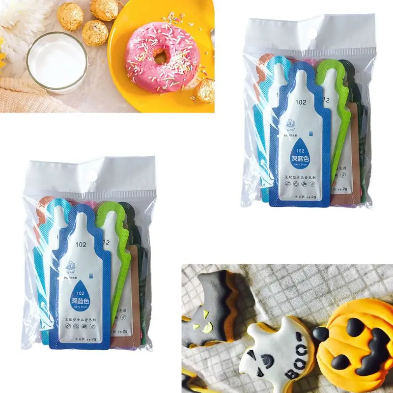 12Pcs Edible Food Pigment Coloring Fondant Cake Decorating Healthy Safe Cream Pastry Tools Drop Ship | Дом и сад