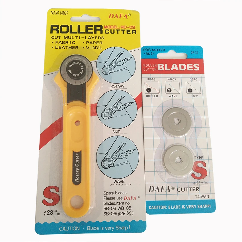 Top quality  Rotary Cutter 28mm Fabric Paper Vinyl Circular Cut(with 100% quality guarantee) rotary cutter roller cutter round
