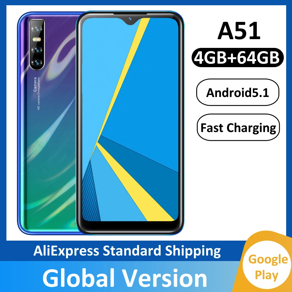 A51 мобильные телефоны Android 7 4 аппарат не привязан к оператору сотовой связи 13MP