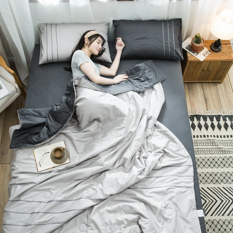 1 шт. в полоску стеганые одеяла с принтом летнее тонкое дышащее удобное одеяло