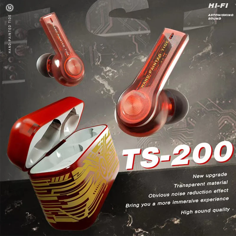 

Bluetooth Headphones Hand-painted Sports Earbuds Gaming Earphone Low-latency Touch with Microphone Mobile Phone Wireless Headset