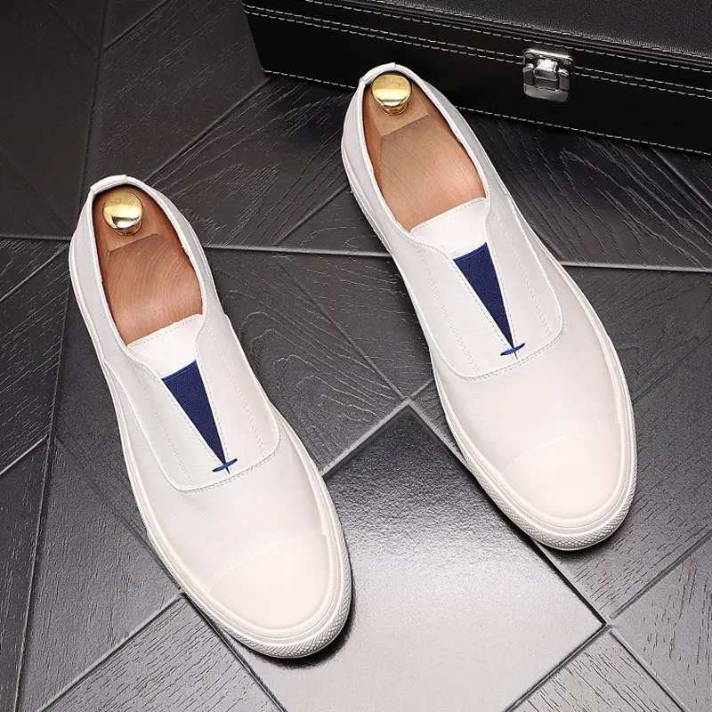 

Mens Designer Shoes White Oxfords Leather Men Shoes Fashion Casual Slip On Comfortable Walking Sneakers Soft Summer
