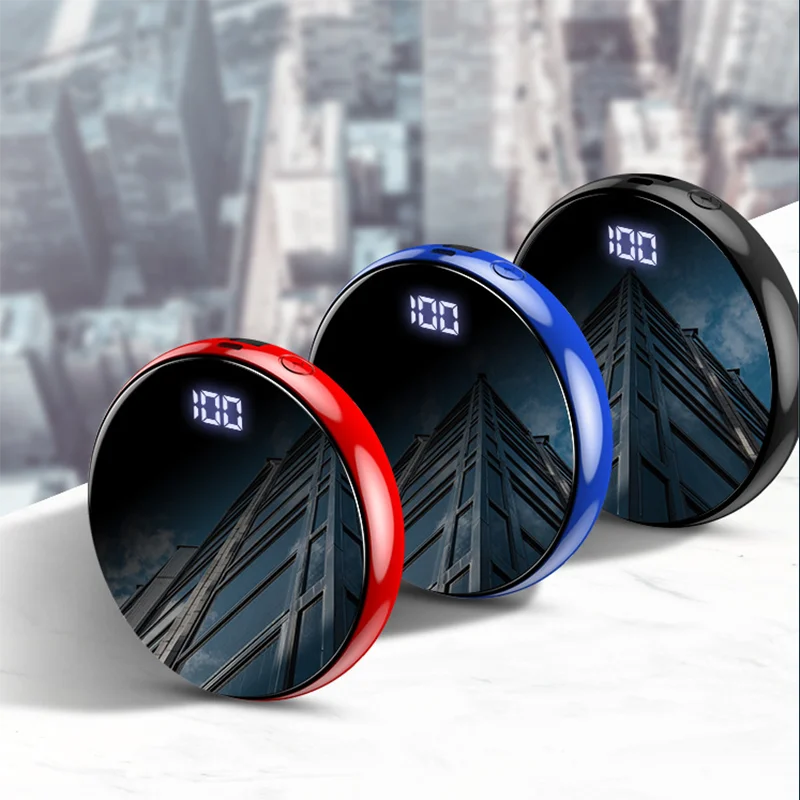 Внешний мини-аккумулятор на 20000 мАч с зеркальным экраном Цифровое зарядное