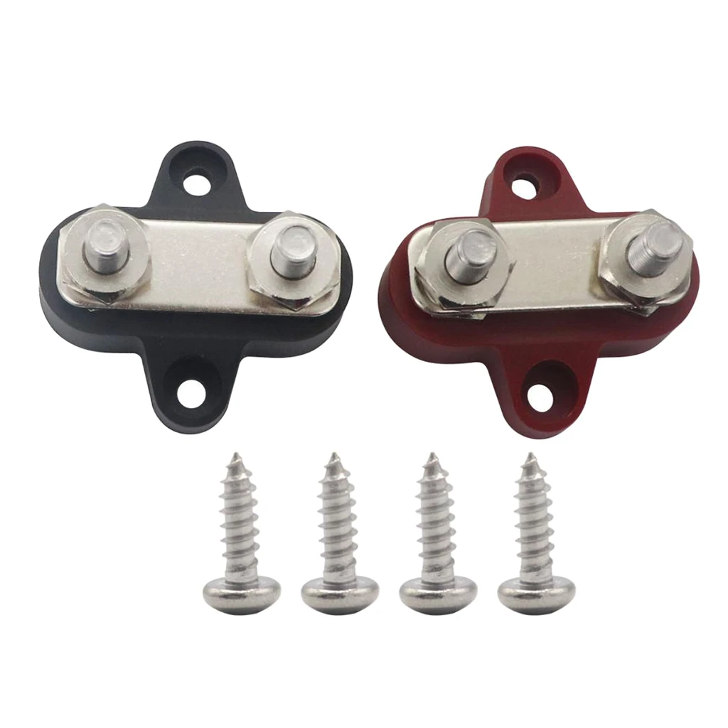 

Marine Vehicles Double HeavyDuty Terminal Stud Red + Black (M6) Connection